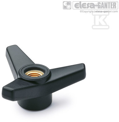 Three-arm knob VB.639/80 B-M12 - VB.639/80 B-M12